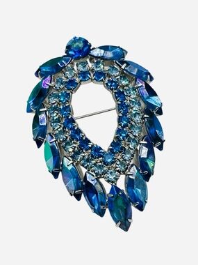 Vintage Sarah Coventry “Blue Lagoon” Brooch from D&E